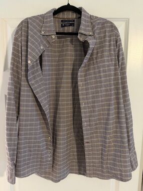 Daniel Cremieux Men's Button-Down Shirt - Gray and Blue Plaid